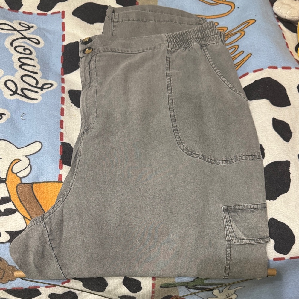 Wonderly Charcoal Relaxed linen Pants